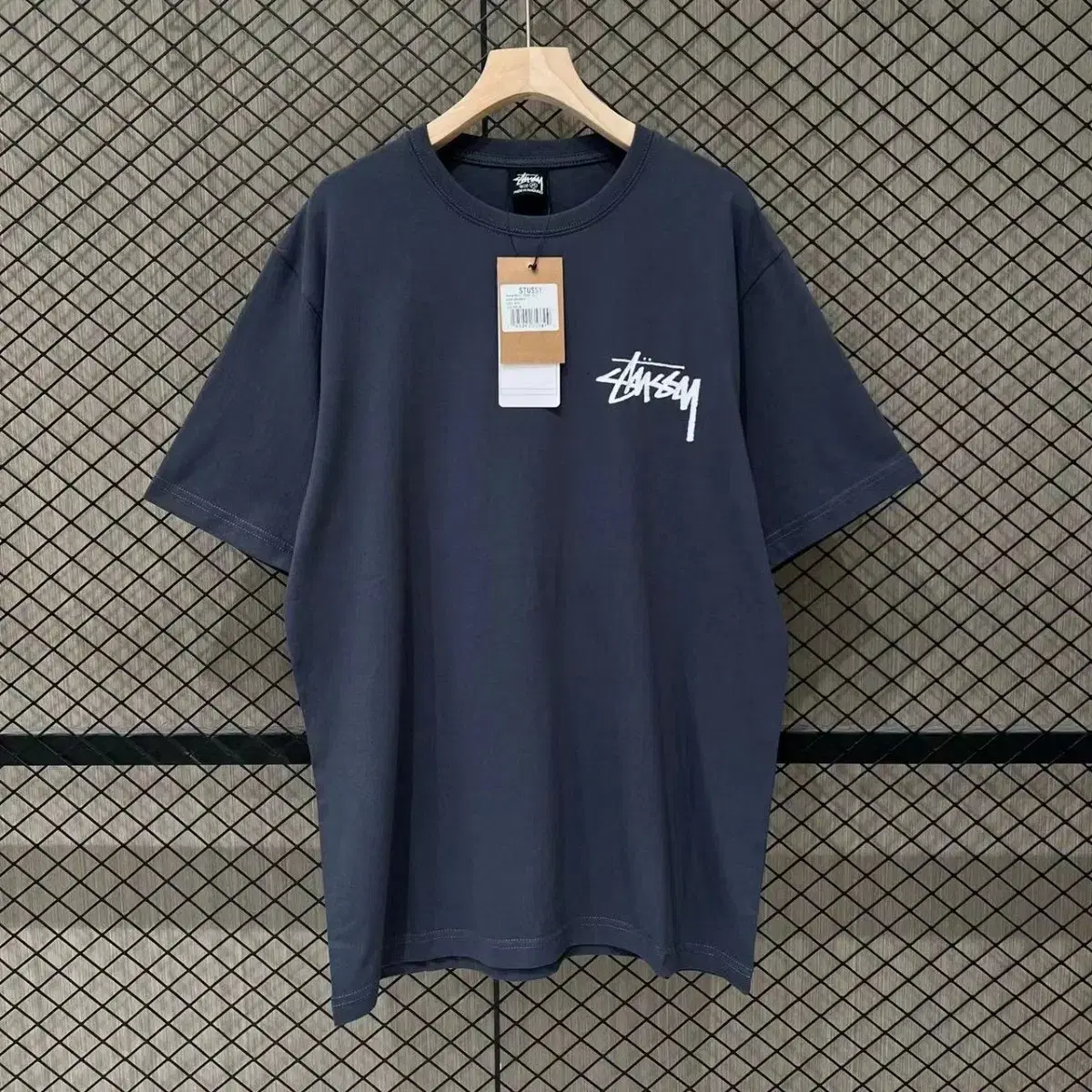 코튼 모던 남자 티 슬리브Stussy